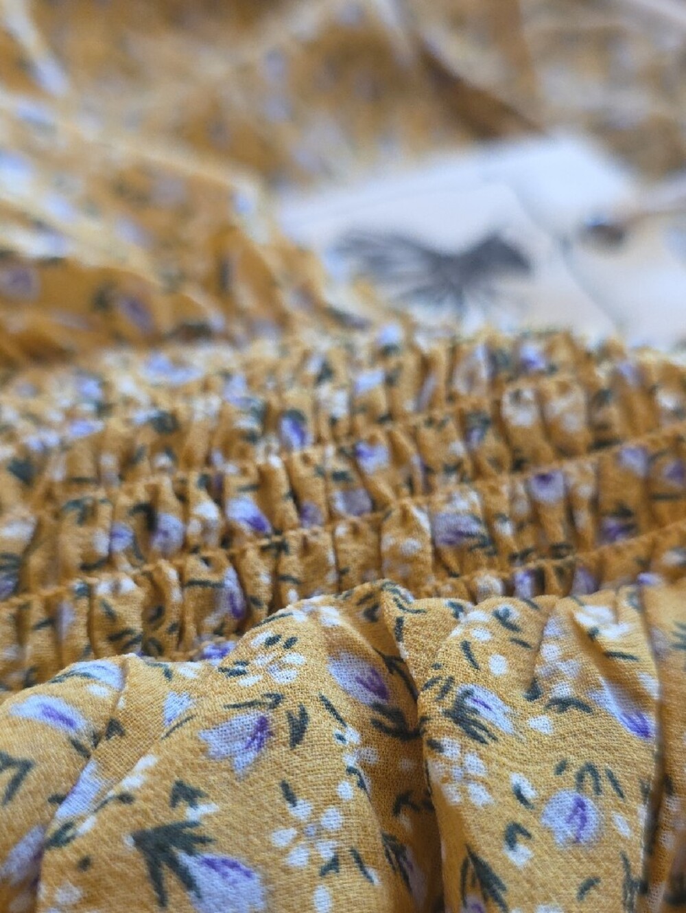 Easel Yellow Floral Ruffle Top - Picture 14 of 14